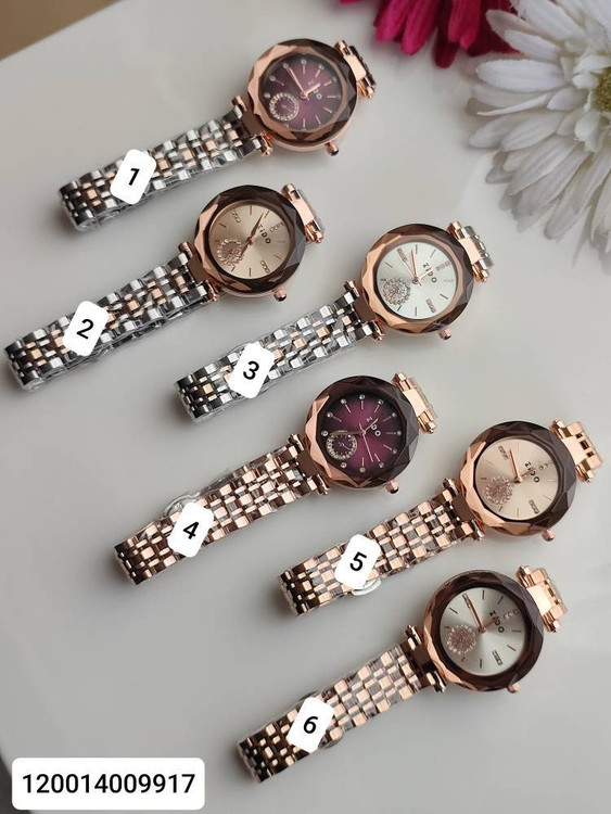 ساعت شیشه تراش زنانه