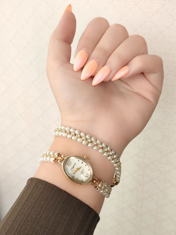 ساعت زنانه مرواریدی دو دور