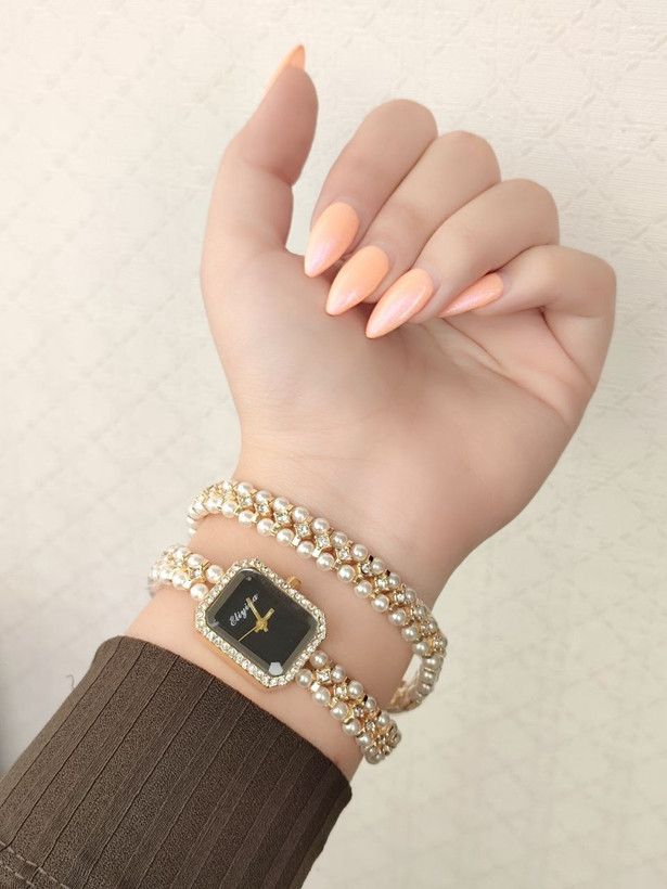 ساعت زنانه مرواریدی دو دور