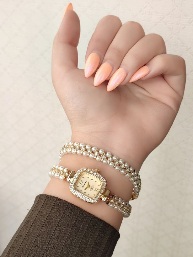 ساعت زنانه مرواریدی دو دور