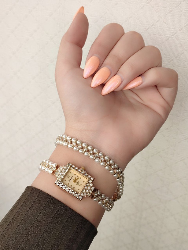 ساعت زنانه مرواریدی دو دور