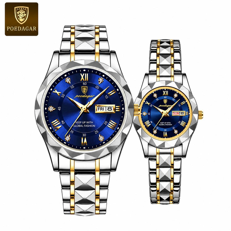 ست ساعت مچی Poedagar مدل Luxury صفحه شبنما