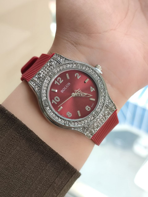 ساعت مچی زنانه بلون (Bolin) مدل 3804972 نگیندار؛ بند سیلیکونی رنگبندی متنوع - جزئیات بند