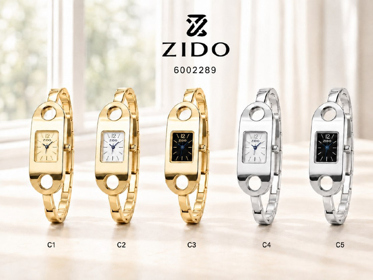 النگویی زنانه، ساعت مچی دستبندی زنانه، ساعت ZIDO زنانه، خرید ساعت النگویی زیدو