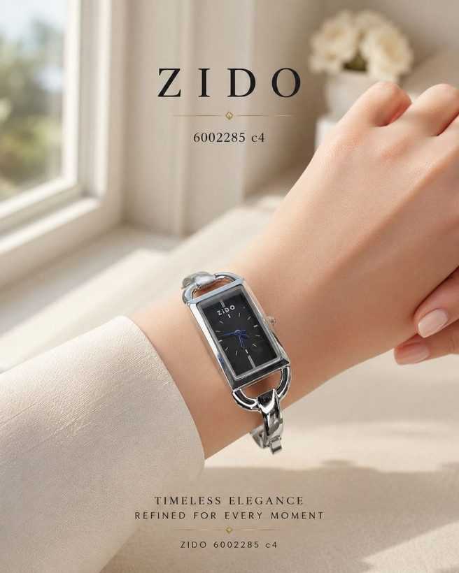 النگویی زنانه، ساعت مچی دستبندی زنانه، ساعت ZIDO زنانه، خرید ساعت النگویی زیدو