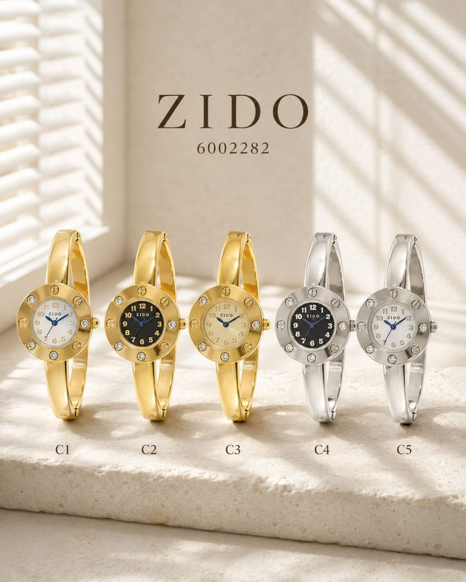 النگویی زنانه، ساعت مچی دستبندی زنانه، ساعت ZIDO زنانه، خرید ساعت النگویی زیدو