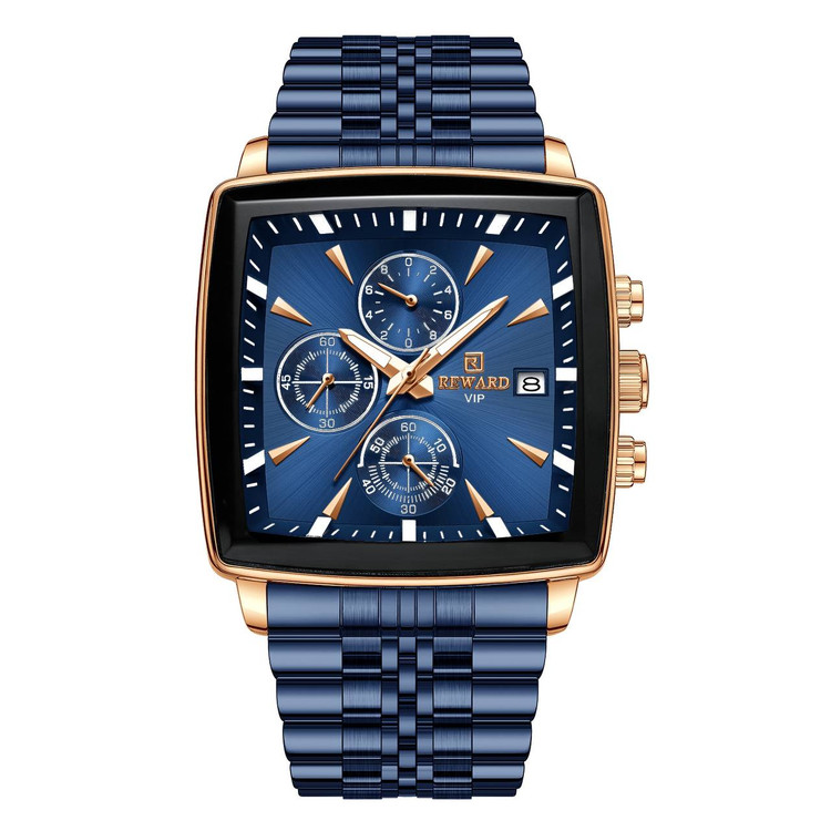 ساعت مچی مردانه چهار ظلعی ریوارد کد 81100
