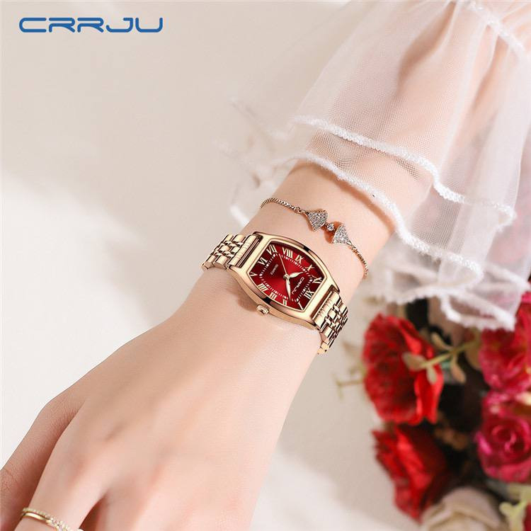 ساعت زنانه کرجو CRRJU مدل 5013 صفحه رومی بند استیل