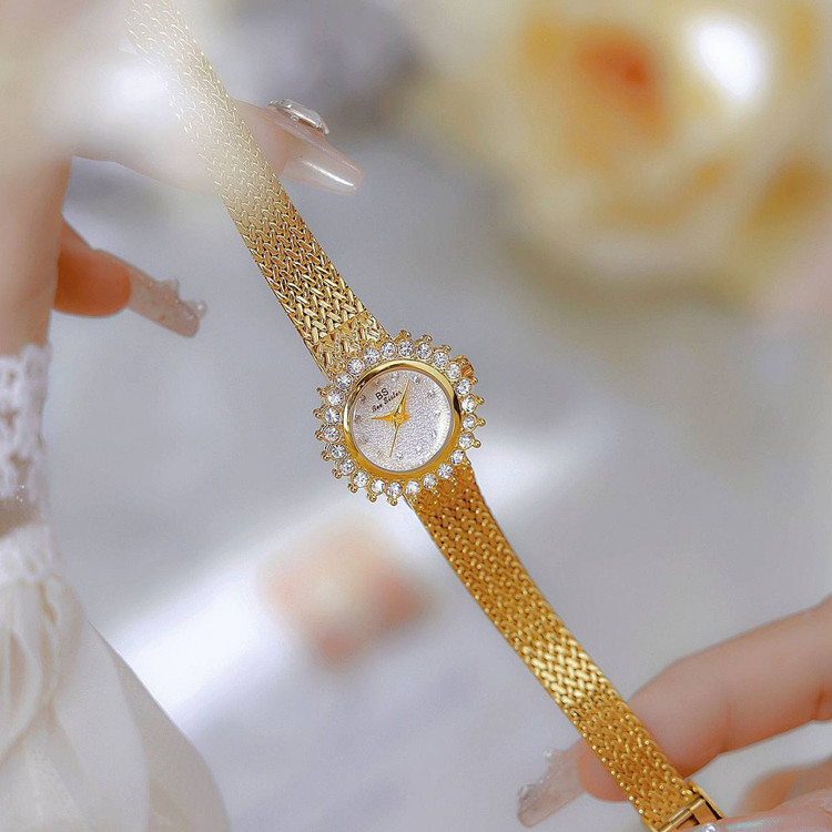 ساعت مچی زنانه BS Bee Sister دستبندی نگیندار