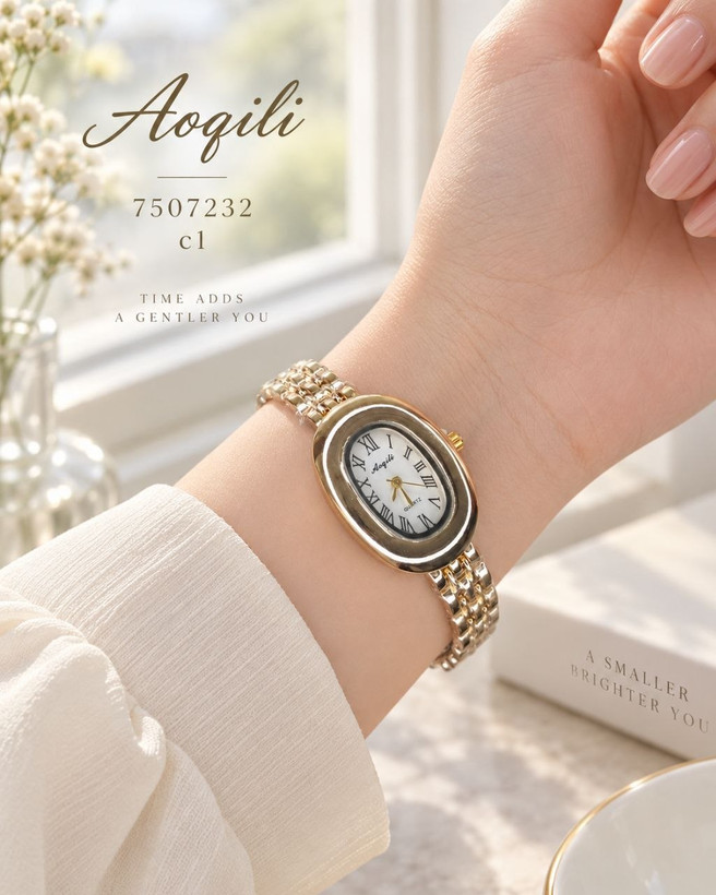ساعت مچی زنانه Aoqili مدل بیضی کد 7507232 و 7507236
