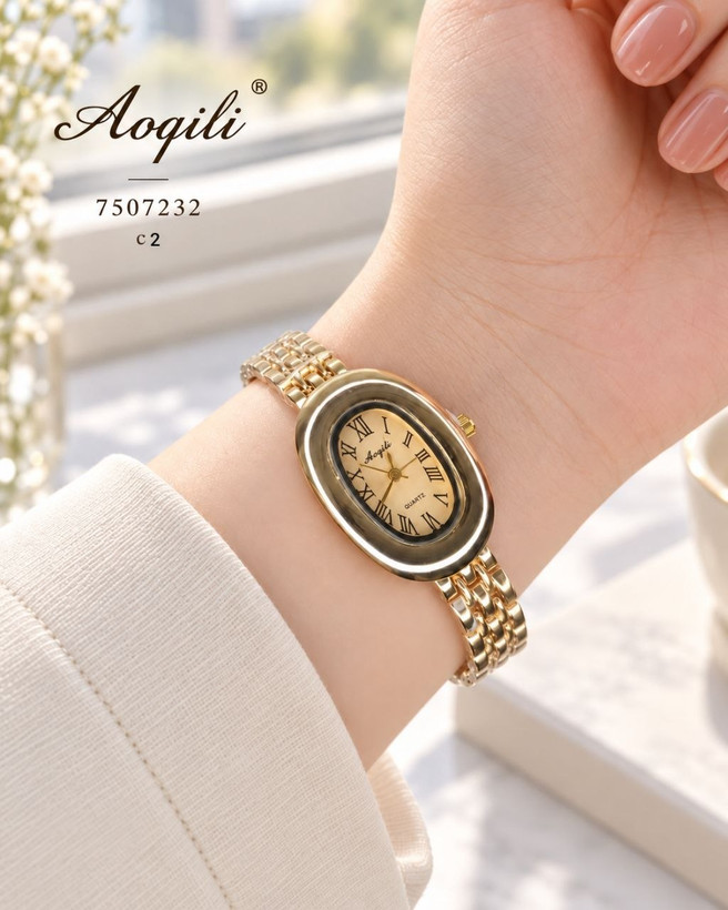ساعت مچی زنانه Aoqili مدل بیضی کد 7507232 و 7507236