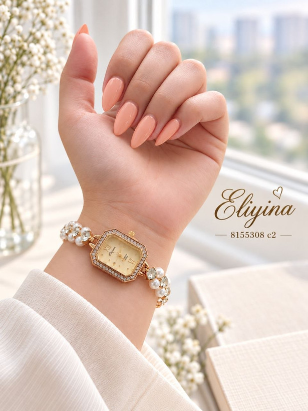 ساعت مرواریدی الینا Elegina 8156537 بند مرواریدی کددو 8155308
