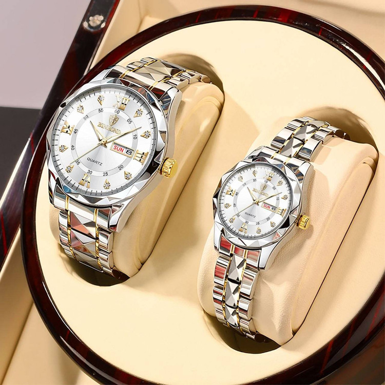 ست زنانه و مردانهBIN BOND ⌚️بین باند مدلی نو شیشه الماسی